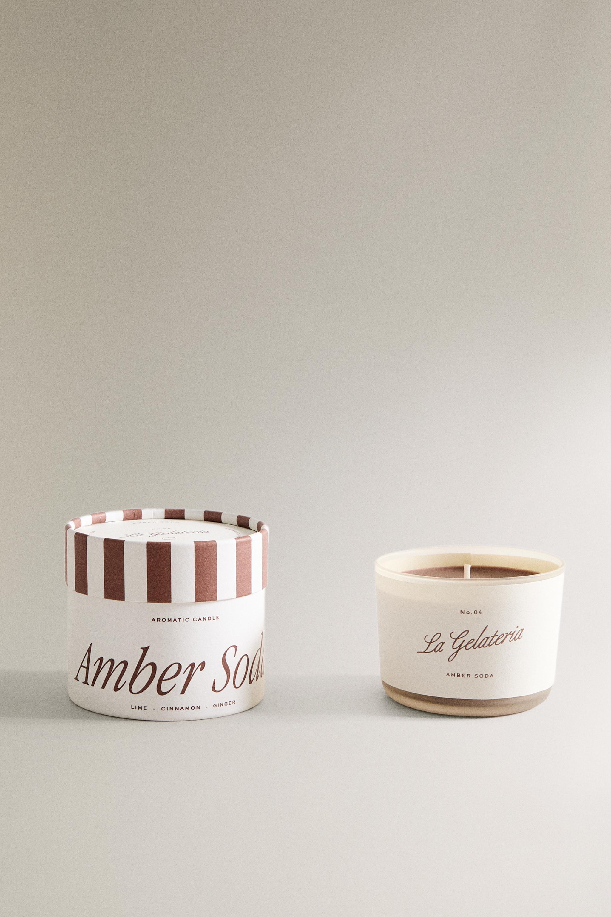 (150 G) BOUGIE PARFUMÉE AMBRE SODA